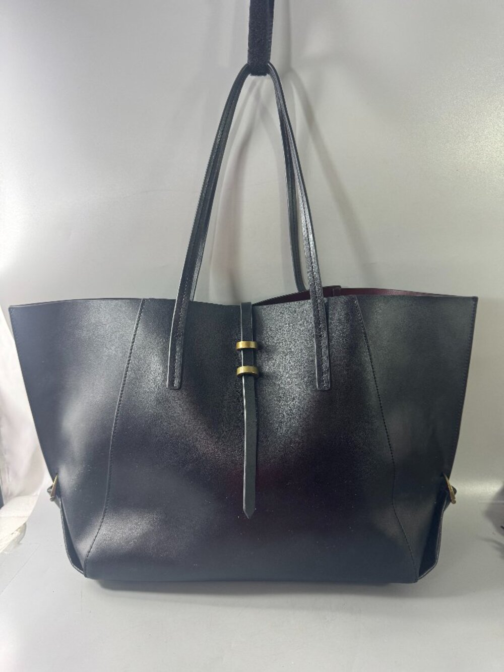ZAC Zac Posen Black Leather Tote Bag